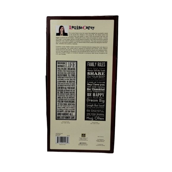 Family Rules by Louise Carey Typography Artwork 1000 Piece Panoramic Puzzle - Picture 3 of 14